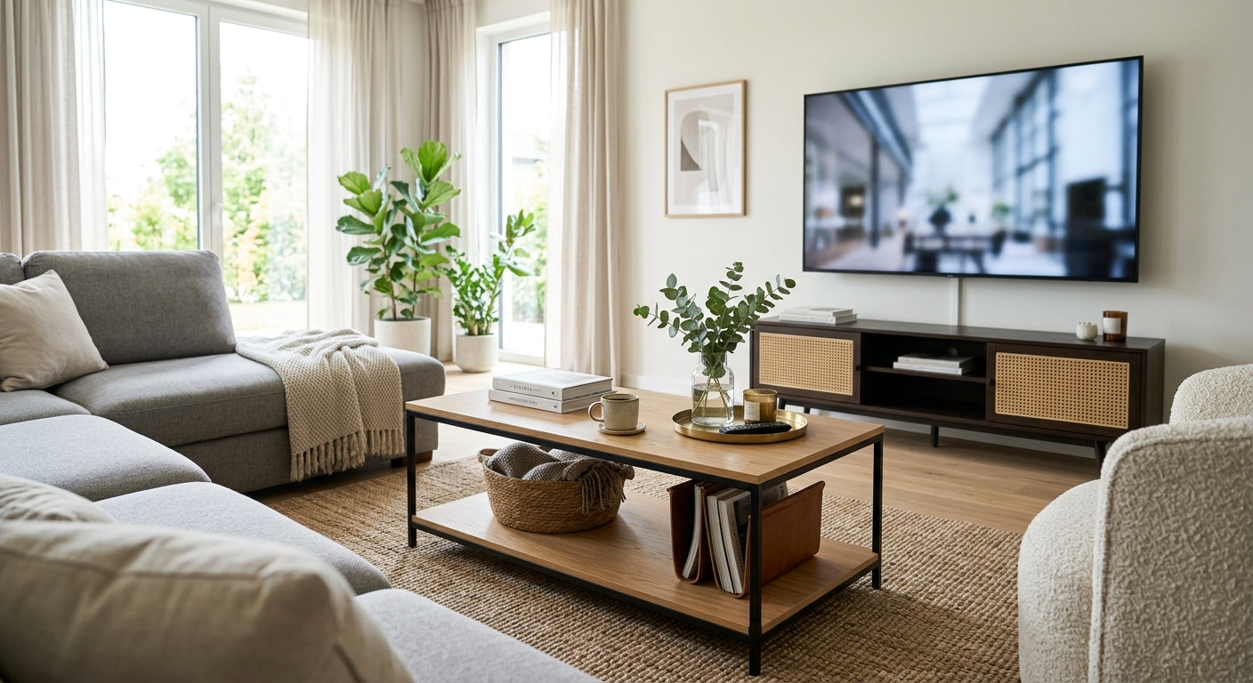 Table basse double plateau