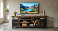 Meuble TV design bois et métal